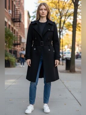 Y2K Tory BURCH Wool Pea Coat good overall condition show a little wear.